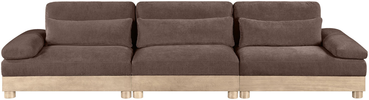 Turin - Chenille Fabric Upholstered Modular Sectional - Brown