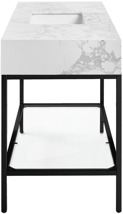 Marmo - Engineered Marble Bathroom Vanity With Black Base