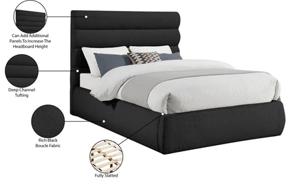 Adam - Boucle Fabric Bed With 52" Headboard