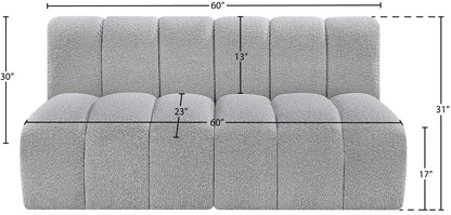 Arc - Boucle Fabric 2 Seats Modular Sofa