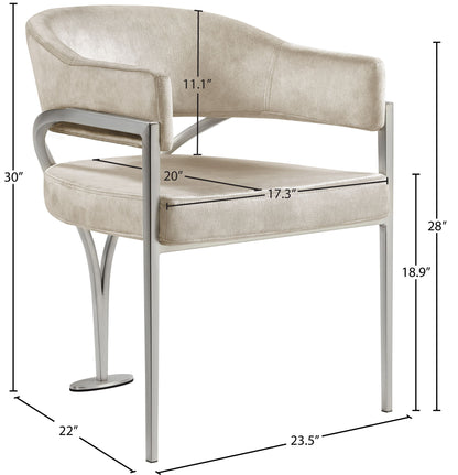 Madelyn - Dining Chair (Set of 2) - Brushed Chrome