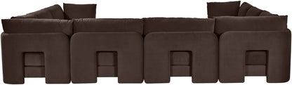 Hammond - Velvet Performance Fabric Upholstered 8 Piece U-Shaped Sectional