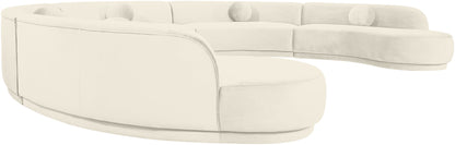 Avra - 192" Velvet Performance Fabric Upholstered Sectional