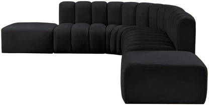Arc - Velvet 7 Piece Corner Modular Sofa