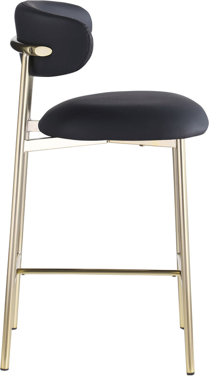 Lupita - Counter Stool With Brushed Gold Frame (Set of 2)