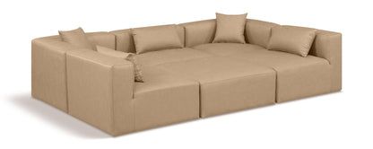 Cube - 6 Piece Modular Sectional - Tan