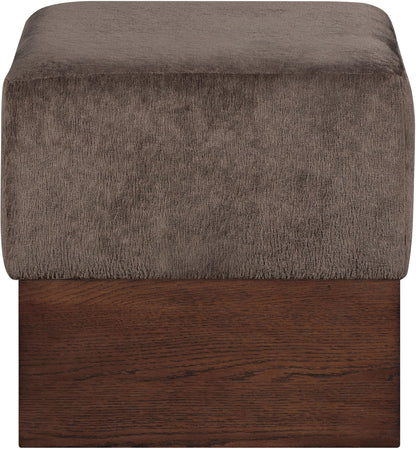 Havre - Ottoman / Stool With Brown Base