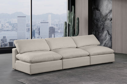 Comfy - Linen Modular Armless Sofa 3 Seats