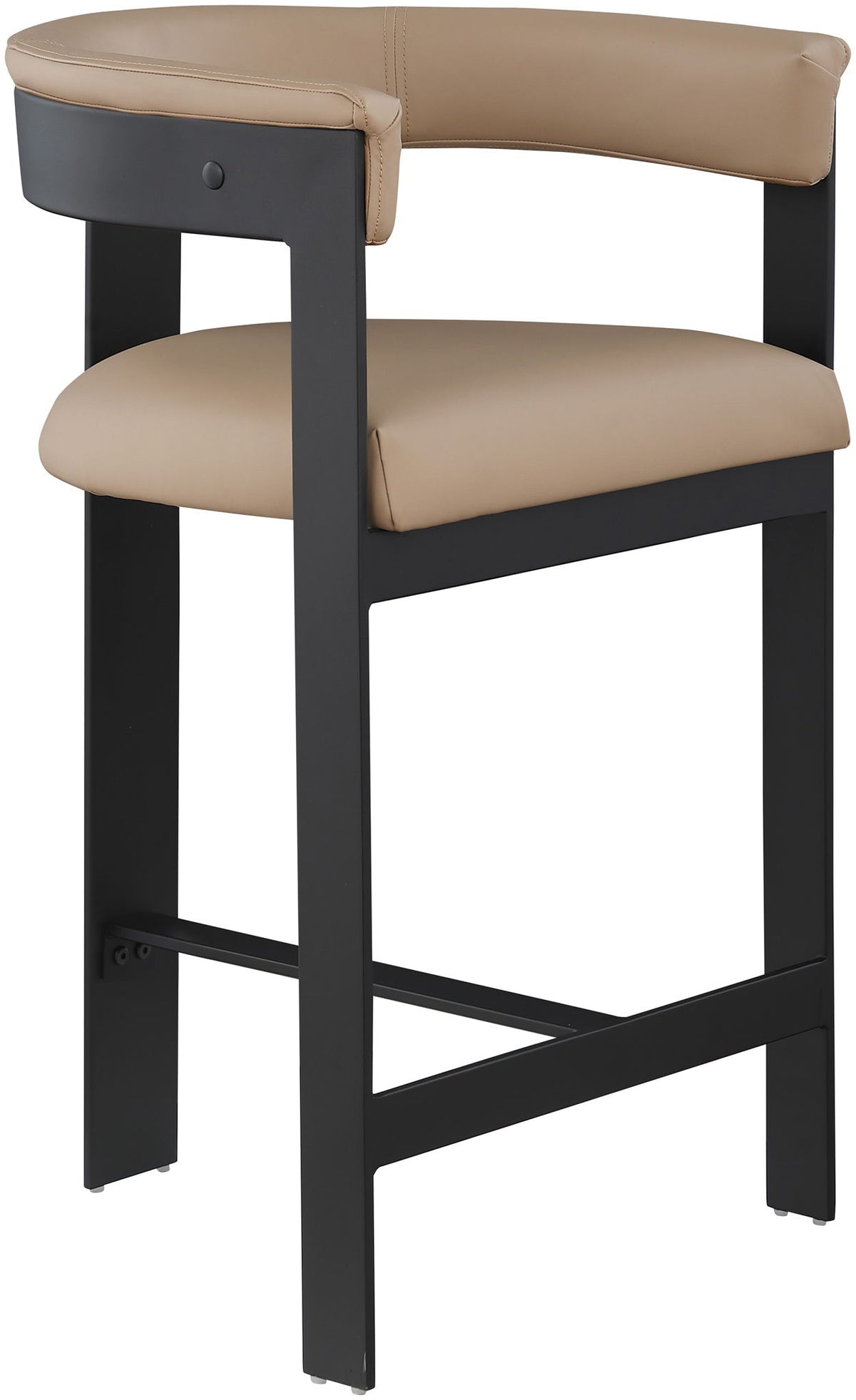Romeo - Faux Leather Counter Stool With Black Base (Set of 2)
