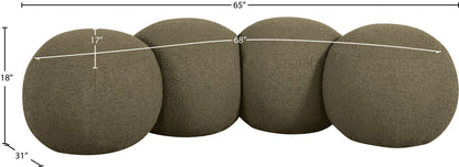 Apollo - Boucle Fabric Bench