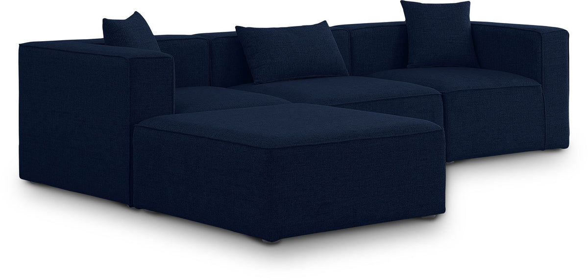 Cube - Linen 4 Piece Modular Sectional With Chaise