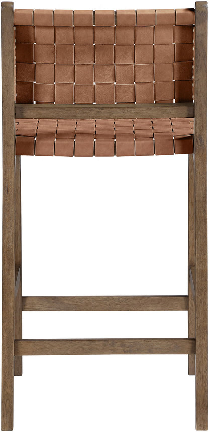 Entwine - Vegan Leather Upholstered Counter Stool - Painted Brown