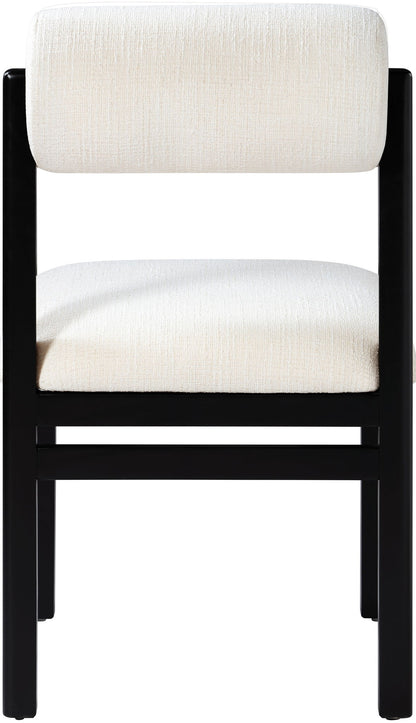 Roundhill - Fabric Dining Chair (Set of 2) - Black Frame