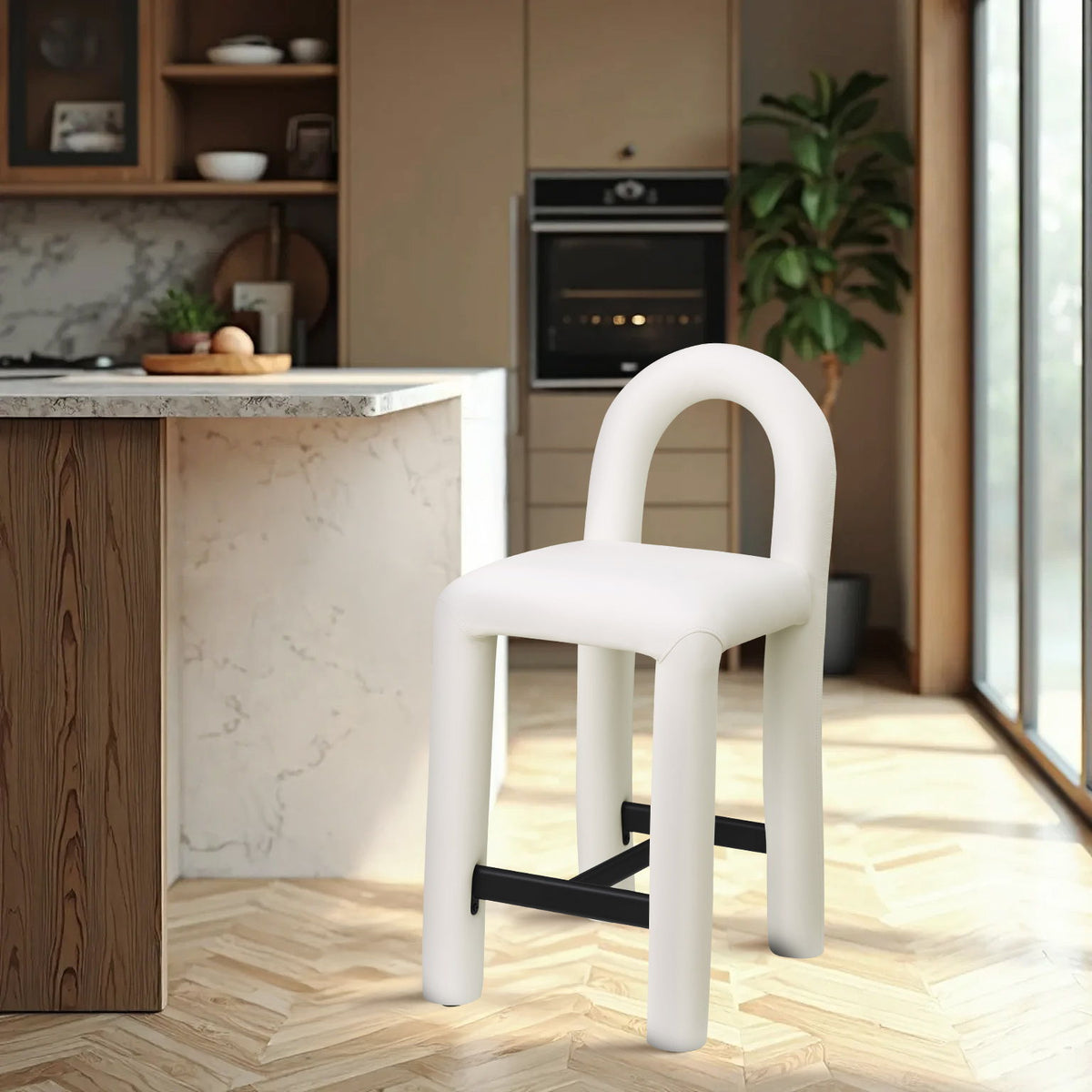 Amari - Faux Leather Stool