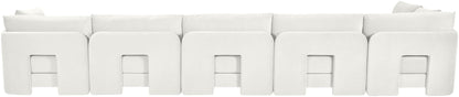 Hammond - Velvet Performance Fabric Upholstered 6 Piece L-Shaped Armless Sectional