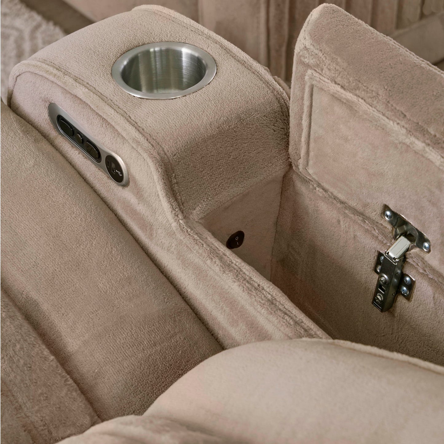 Equinox - Power Reclining Sofa With Drop Down Table