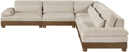 Turin - Chenille Fabric Upholstered Modular Sectional - Taupe