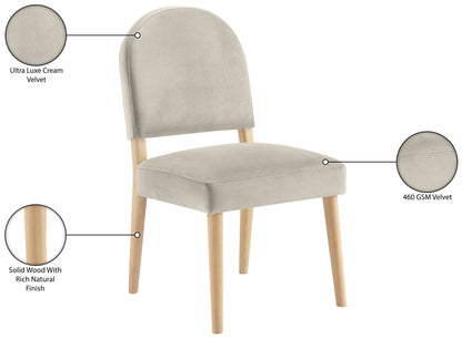 Varinelle - Velvet Dining Chair (Set of 2) - Natural Frame