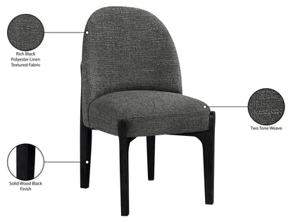 Torino - Upholstered Dining Chair With Brushed Black Base (Set of 2)