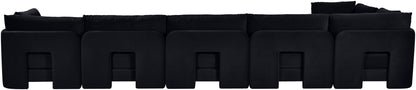 Hammond - Velvet Performance Fabric Upholstered 6 Piece L-Shaped Sectional