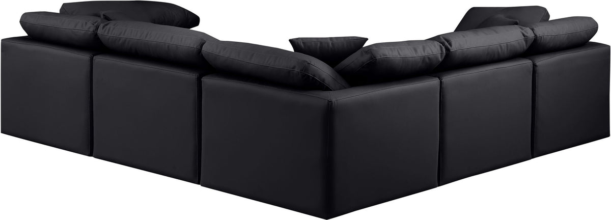 Indulge - Faux Leather 5 Piece Modular Corner Sectional