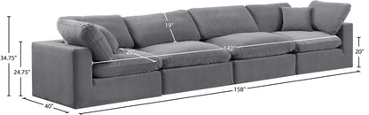 Comfy - Velvet Modular Sofa 4 Seats