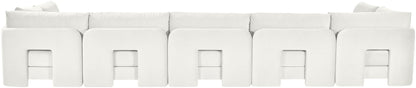 Hammond - Velvet Performance Fabric Upholstered 7 Piece U-Shaped Armless Sectional