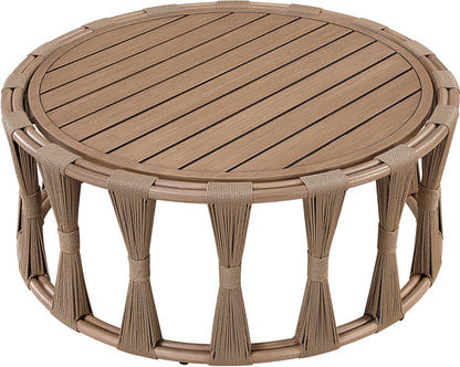 San Pietro - Aluminum Outdoor Patio Coffee Table - Natural