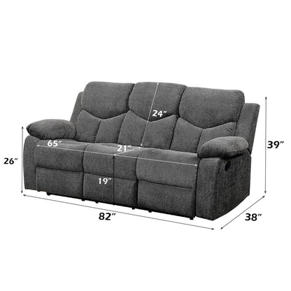 Kalen - Motion Sofa - Gray Chenille