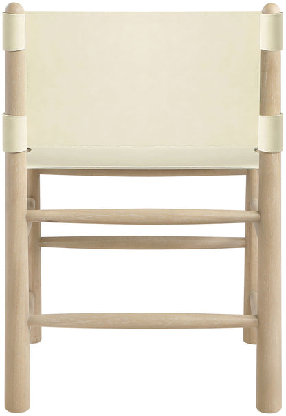 Santos - Vegan Leather Upholstered Dining Chair With Stained Natural Base (Set of 2)