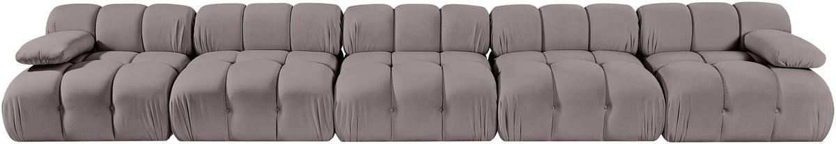 Orin - Velvet 5 Piece Modular Armless Sofa