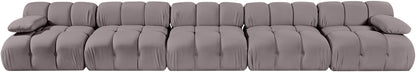Orin - Velvet 5 Piece Modular Armless Sofa
