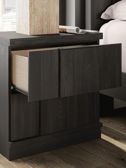 Shaehartin - Two Drawer Night Stand - Dark Brown