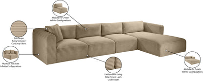Shaggy - Fabric 4 Piece Modular Sectional