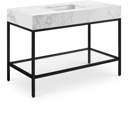 Marmo - Engineered Marble Bathroom Vanity With Black Base