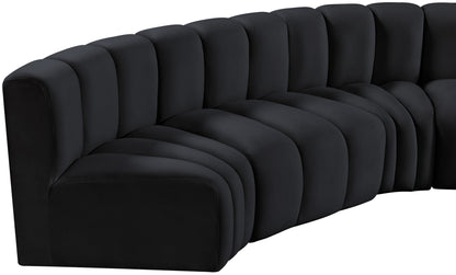 Arc - Velvet 7 Piece U-Shaped Modular Sofa
