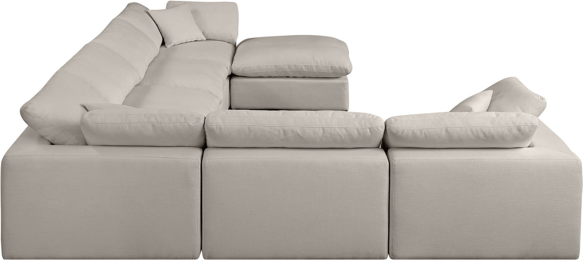 Comfy - 7 Piece Linen Modular Sectional With Chaise