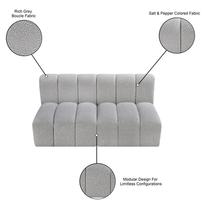 Arc - Boucle Fabric 2 Seats Modular Sofa