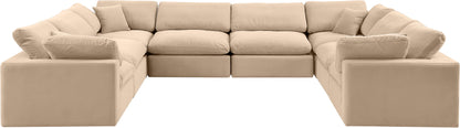 Comfy - 8 Piece Velvet Modular Sectional