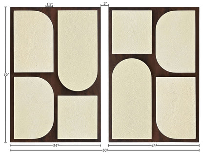 Icon - Mango Wood 2 Piece Wall Art