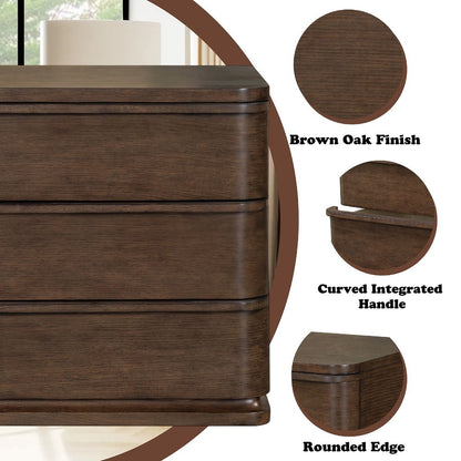 Zoey - Nightstand - Brown Oak