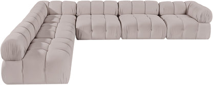Orin - Velvet 6 Piece Modular L-Shaped Sectional