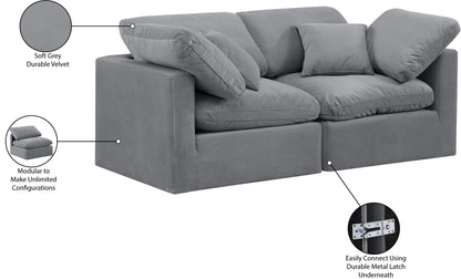 Indulge - Velvet 2 Seat Modular Sofa