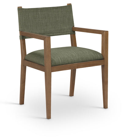 Avon - Linen Textured Performance Fabric Dining Arm Chair