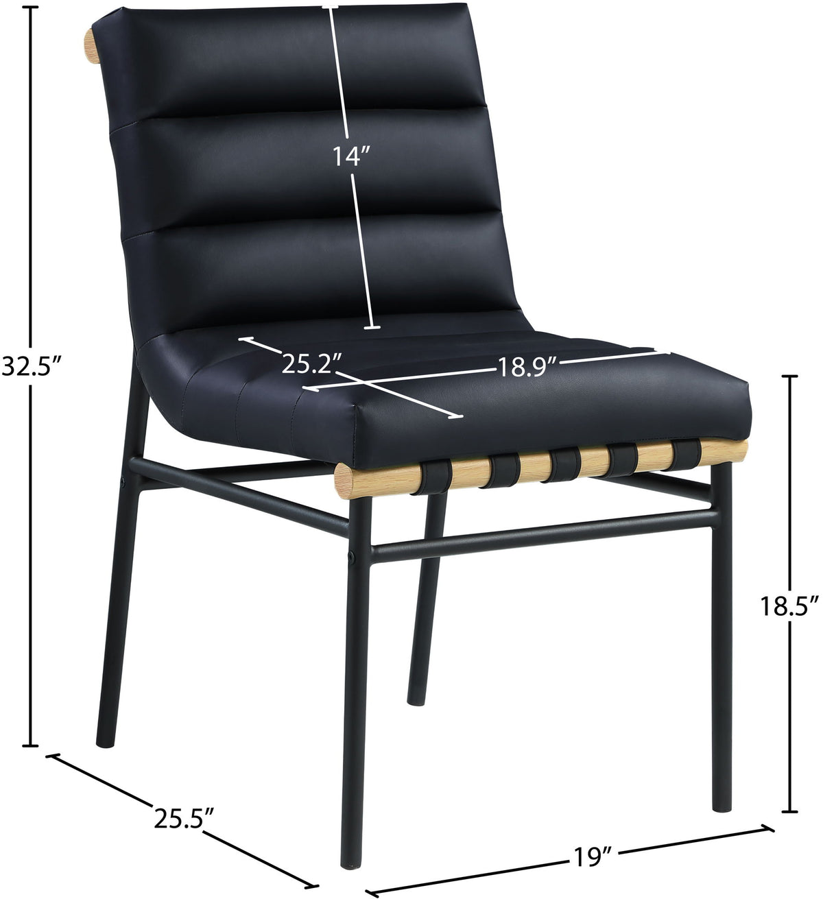 Burke - Dining Chair (Set of 2) - Black Frame