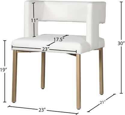 Caleb - Dining Chair with Gold Legs (Set of 2)