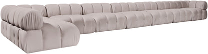 Orin - Velvet Performance Fabric Upholstered 8 Piece L-Shaped Sectional