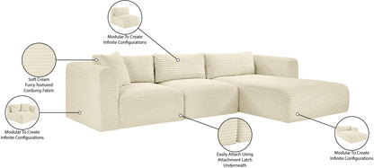 Shaggy - 3 Piece Modular Sectional