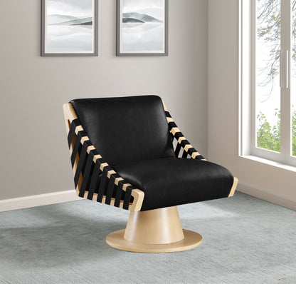 Millwin - Swivel Accent Chair With Natural Base