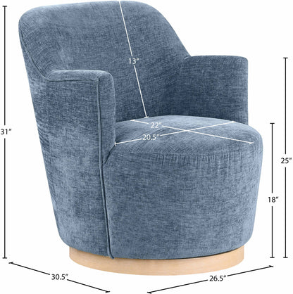 Clarita - Chenille Swivel Accent Chair